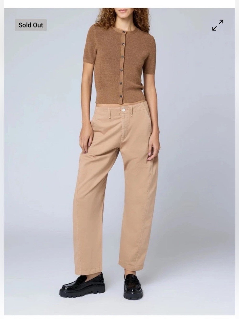 Rag & Bone Women's Beige Jones Relaxed-Fit Pants Size 8